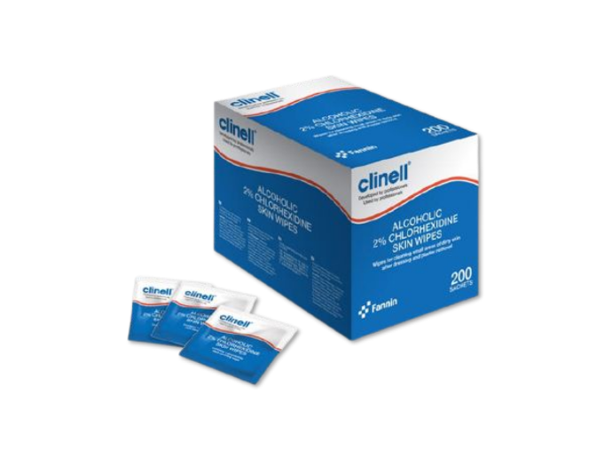 Infection Control AW CLINELL Chlorhexidine Skin Wipes Zafire